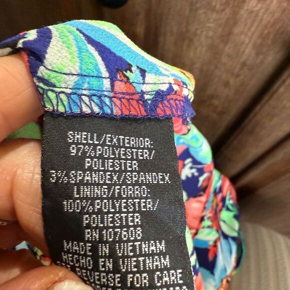 Chetta B Red and Blue Ruffled Tiered Sundress - Picture 5 of 10